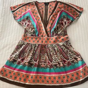 Multicolor Silk-like Shirt